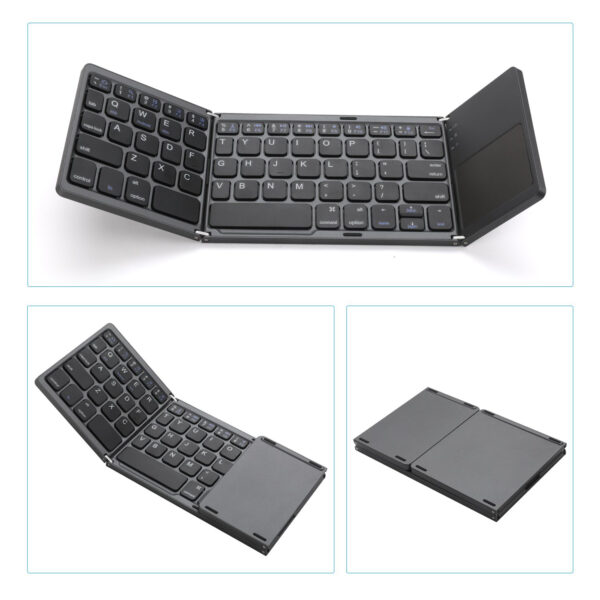 Teclado Inalámbrico Bluetooth Plegable con Touch Pad - Imagen 2