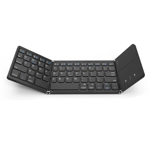 Teclado Inalámbrico Bluetooth Plegable con Touch Pad